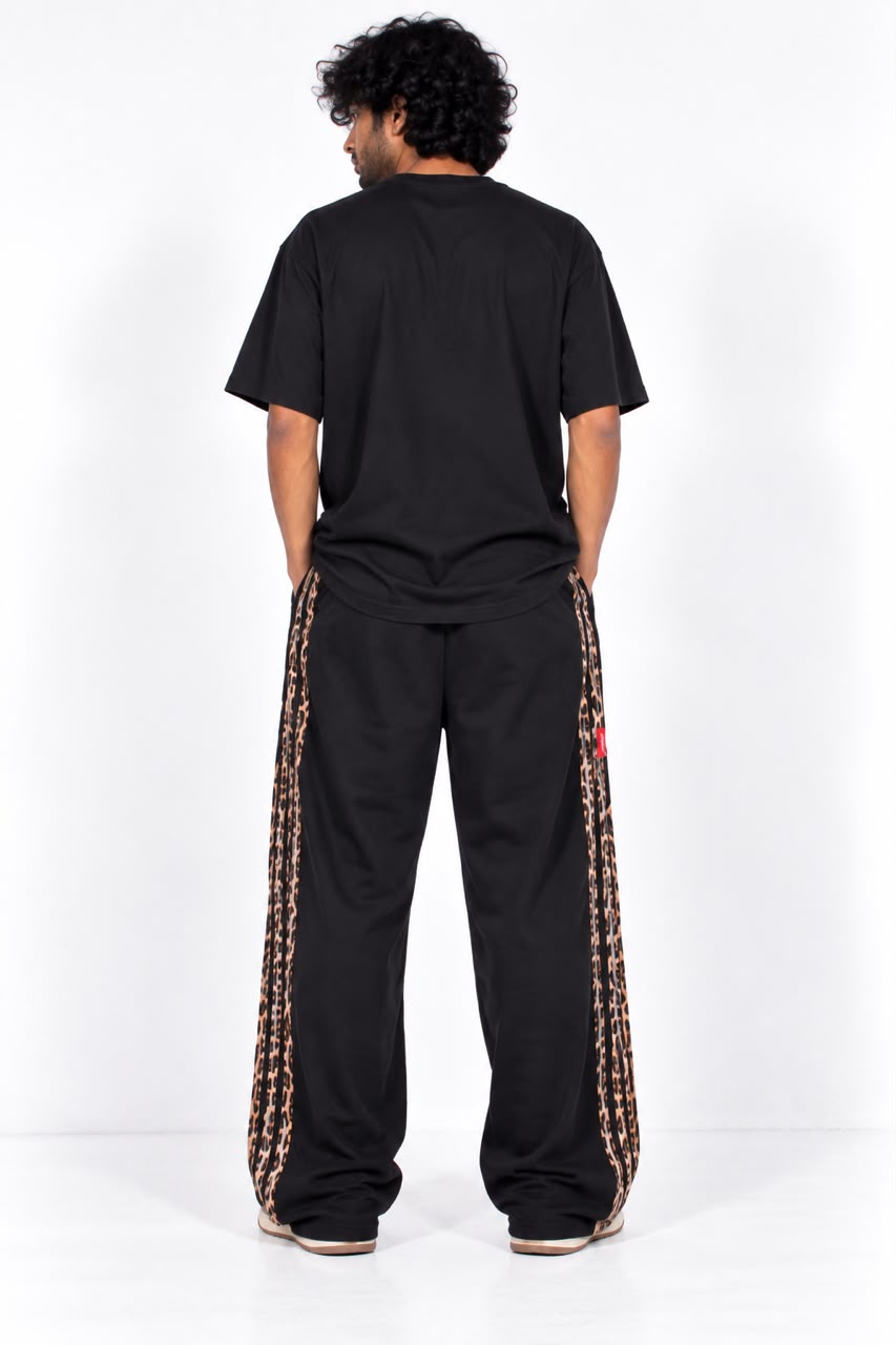 Cheetah Strip Pants - Black