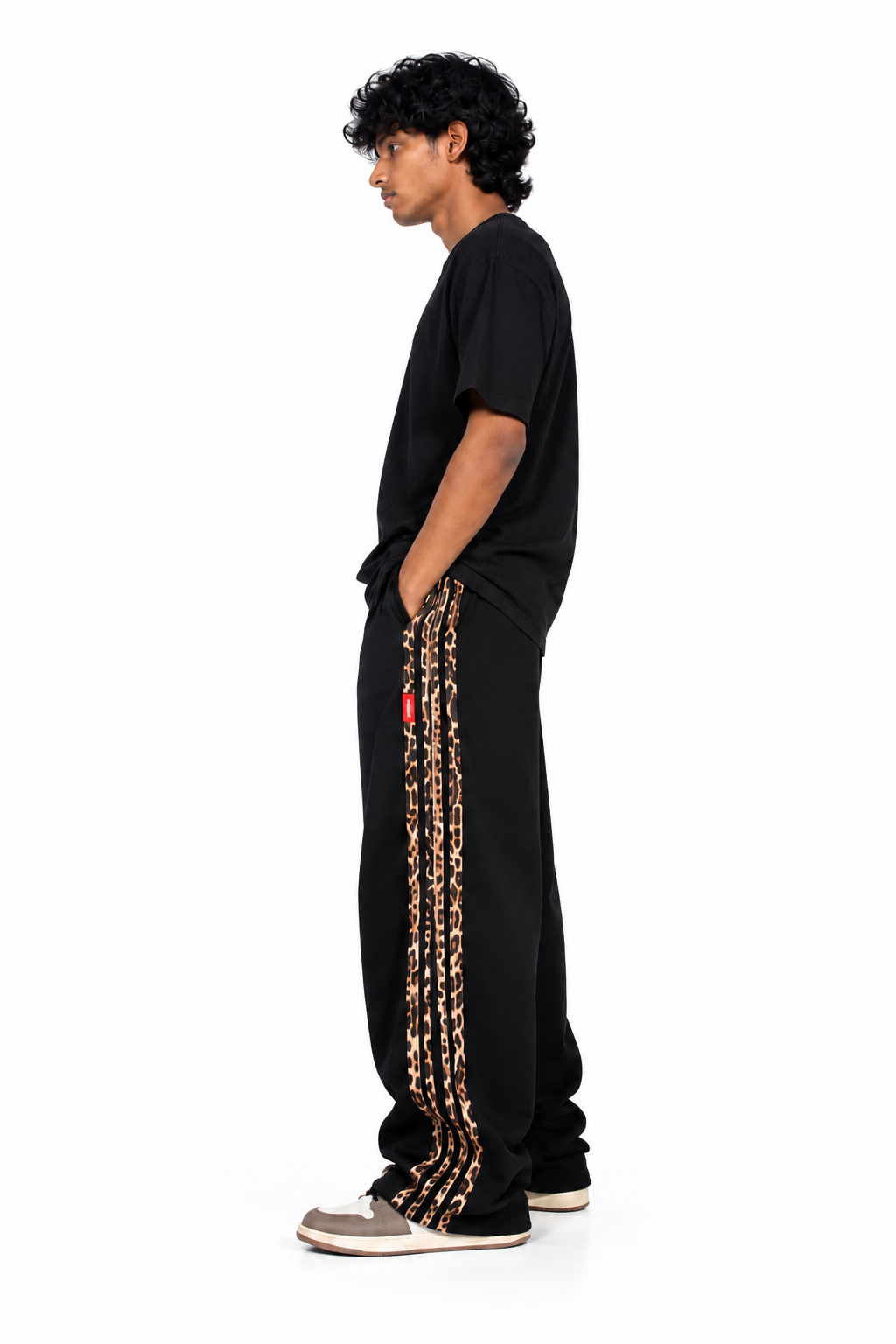 Cheetah Strip Pants - Black