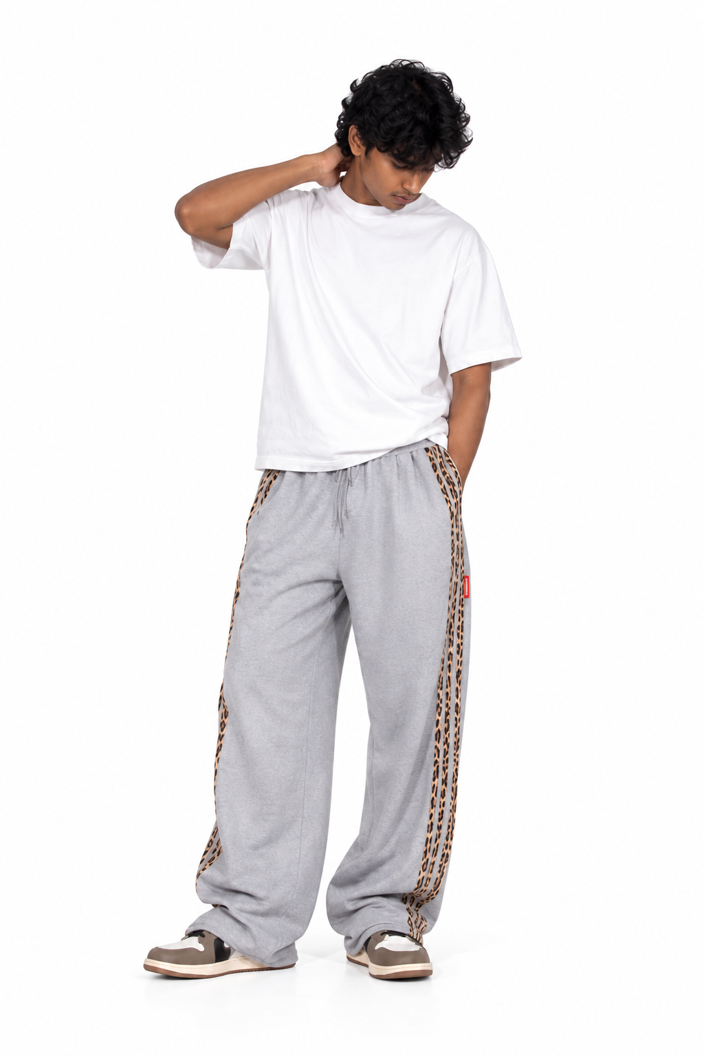 Cheetah Strip Pants - Gray