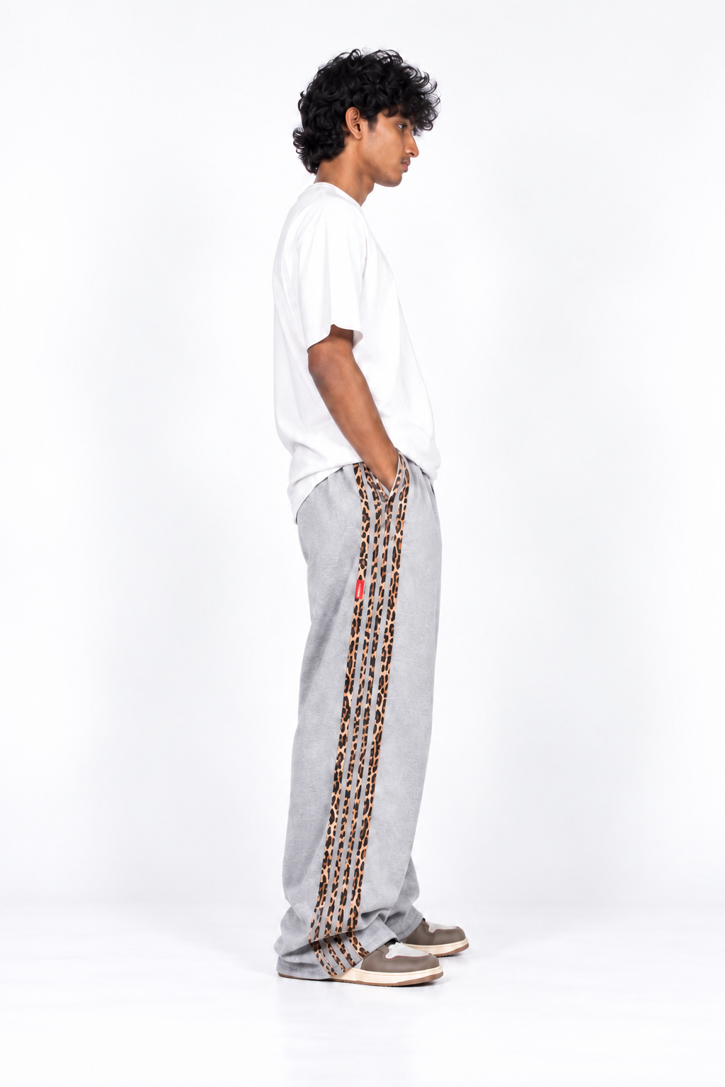 Cheetah Strip Pants - Gray