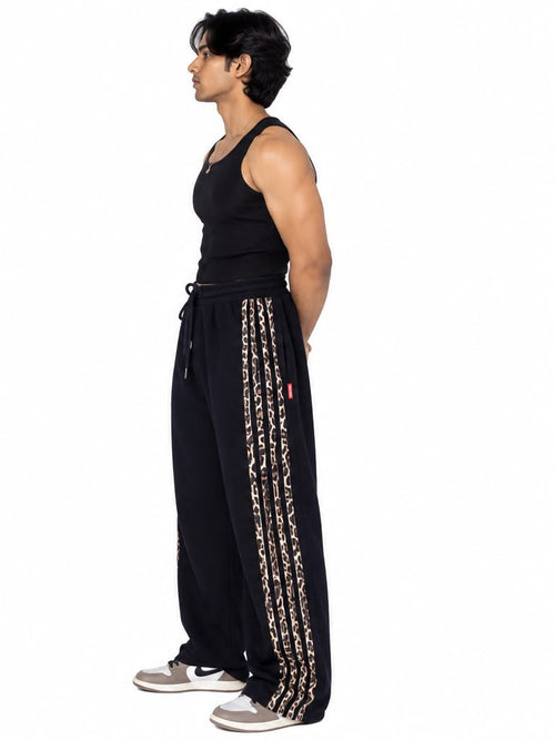 Cheetah Strip Pants - Black